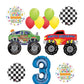 Monster Truck Party Supplies 3Rd Birthday Balloon Bouquet Decorations