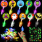 40 Pack Halloween Party Favors for Kids: LED Light Up Finger Lights & Tattoos Halloween Trick-or-Treat Goodie Bag Fillers Stuffe