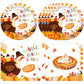 40pcs Turkey Thanksgiving Party Supplies Kit, Autumn Disposable Dinnerware Includes, Dessert Plates, Napkins for Fall party Deco