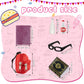 Zhanmai 17 Pcs Mini Stuff Miniature Doll House Accessories - Mini School Supplies For Dolls - Miniature Food Set Hamburger Fries Juice Fast Food Set Pretend Play