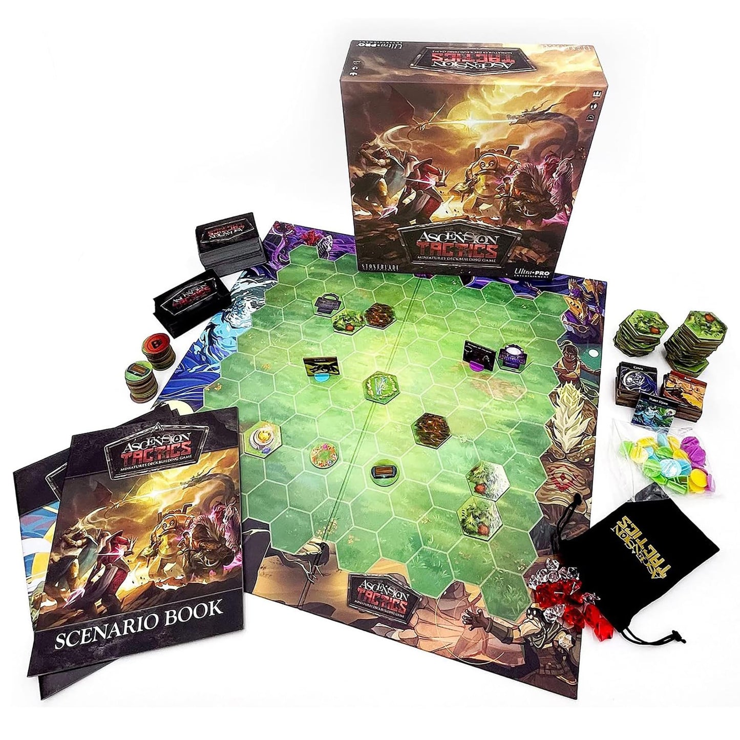 Playroom Entertainment Ascension: Tactics Board Game - Deckbuilding Miniatures, 1-4 Players, Ages 10+, Multicolor, Model 10322