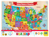 MasterPieces 44 Piece Jigsaw Puzzle for Kids - USA Map Wood Puzzle - 16.5x11.8