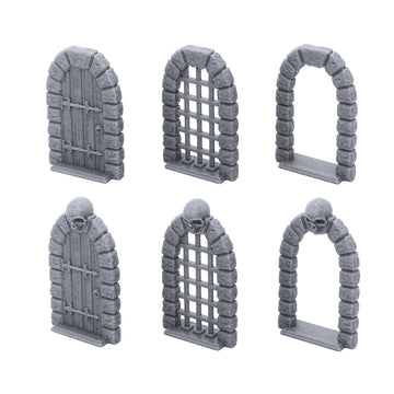 Endertoys Retro Dungeon Doors, 3D Printed Tabletop Rpg Scenery & Wargame Terrain For 28Mm Miniatures