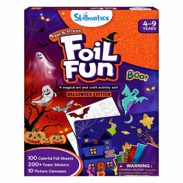 Skillmatics Foil Fun - Halloween, No Mess Art for Kids, Craft Kits, DIY Creative Party Activity, Trick or Treat, Gifts for Girls