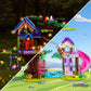 Hiemao Treehouse Building Blocks, Friendship Forest Treehouse Building Toy With Slide, Swing, Animals, Creative Forest Toy Great