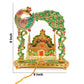 RAAVEE gifts Metal Laddu Gopal Jhula Palna for Laddu Gopal Ji, Nand Gopal Swing Palna with Peacock Design Decorative Showpiece,