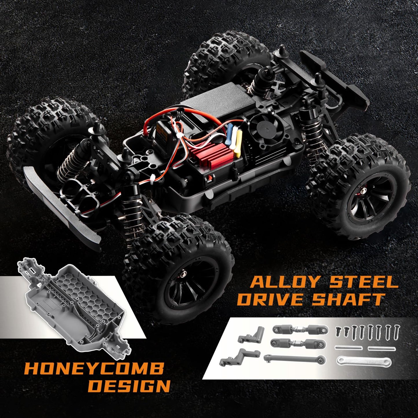 FAIR RC EAZYRC Brushless Fast RC Car, 1/18 Scale Offroad Truck, 45+km/h, Blue, Model EZ11841RTRBU