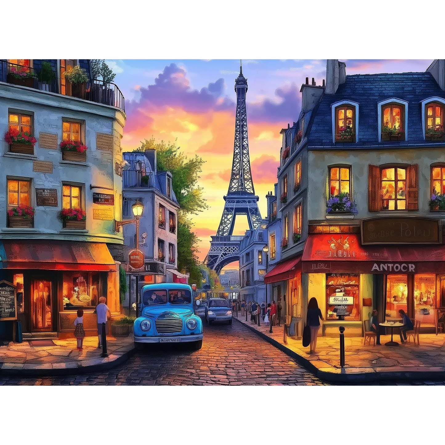 Puzzles 300 Pieces for mature-themeds | Eiffel Tower Jigsaw Puzzles | Recycled Cardboar Jigsaw Puzzles 300 Pieces | Challenging Family Activity Great Gift Idea for Family Friends | 20.5 X 15 inches