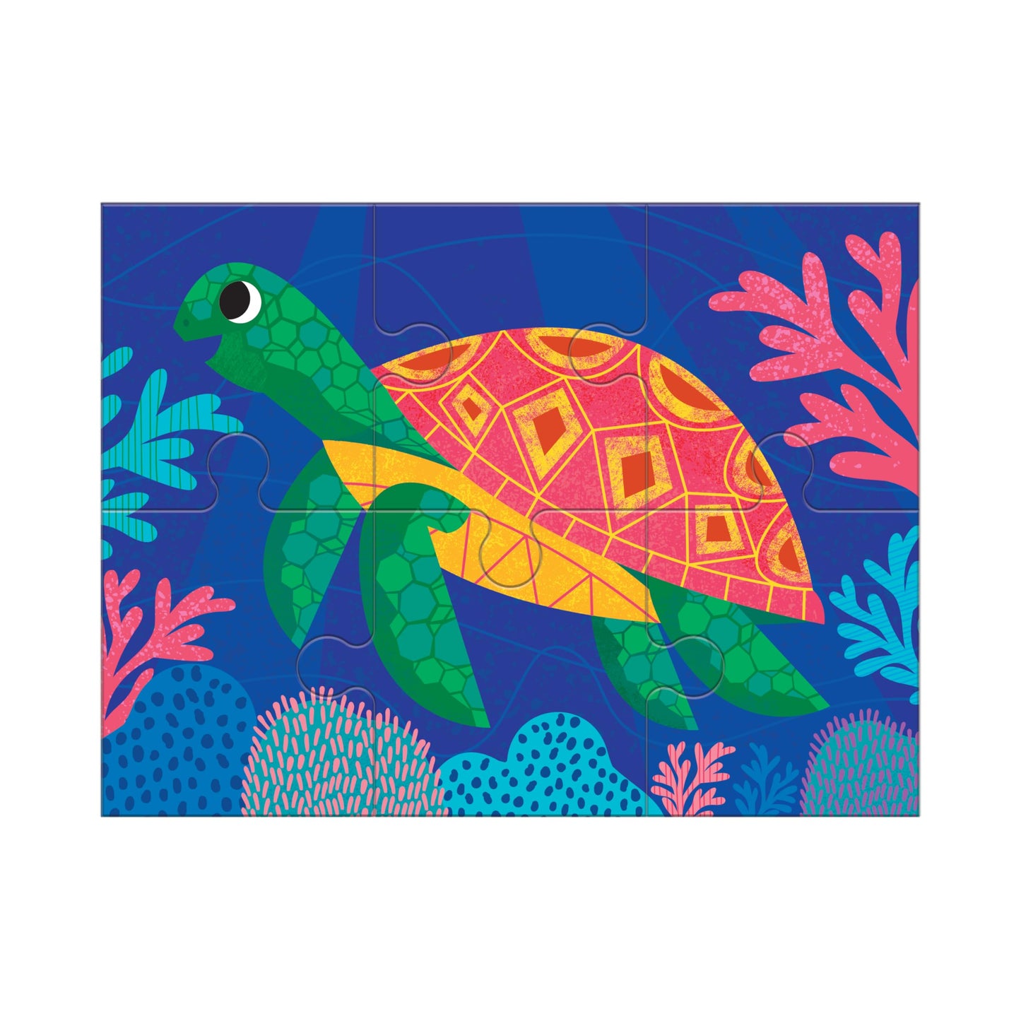Mudpuppy Ocean Friends 4-In-A-Box Puzzle Set From Mudpuppy, Includes 4 Progressive Jigsaw Puzzles For Kids With 4-12 Pieces, Col