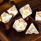 HDdais Cheese Dice DND Dice Set 7PCS White Polyhedral Dice Set D&D for Dungeons and Dragons Role Playing Game Tabletop Games