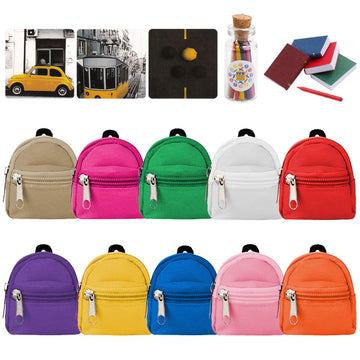 Sotogo 31 Pieces Doll Accessories Include 10 Pieces Mini Doll Backpacks Mini Doll Bag Cute Zipper Backpack Mini Books Backpacks And 21 Pieces Miniatures Doll Books For Doll Accessories