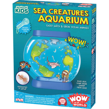 WONDERY KIDS SEA Creatures Aquarium | Hatch & Raise Brine Shrimp | STEM Toy for Kids 6+ | Model 545007 | Easy Care, Customizable Tank