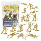 Timmee Plastic Army Men - Tan 48Pc Toy Soldier Figures - Made In Usa