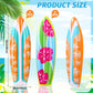 JellyArch 4 Pcs Inflatable Surf Board 36 Inch Inflatable Pool Floats Luau Hawaiian Party Decorations Tropical Flower Blow up Sur