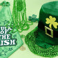 ZZYFGH 24 Pcs Shamrock Necklaces Bulk St Patricks Day Beads Necklace, Plastic Shamrock Necklaces Bulk, 33'' 7mm Green Clover-Sha