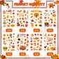 Fall Stickers Autumn Stickers 640Pcs Thanksgiving Stickers For Kids Thanksgiving Autumn Maple Leaves Decal Stickers Thanksgiving