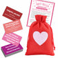 Valentine's Day Pass The Bag Game Kit  44 Tip Cards & 1 Pass Bag  Funny Party Game For teenager & mature-themed  Gathering Prize Game  Group Activity  Party Supplies -(RedA02)