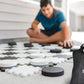 Swooc Games - 2-In-1 Reversible Giant Checkers & Tic Tac Toe Game ( 4Ft X 4Ft ) - 100% High Density Eva Foam Mat & Pieces - Extr