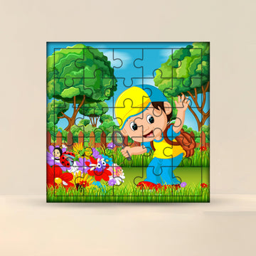 SIGNOOGLE Jigsaw Puzzles for Kids & Children Age 3+ 25 Pieces Kids Game Gift (Botanist Boy)