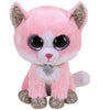 Ty Beanie Boo Fiona Cat Pink Stuffed Animal, Multicoloured, 3.1x2.75x5.51 cm, Made of Polyester, Model 2007516