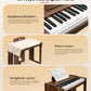 Vangoa Kids Piano Keyboard, 37 Keys Digital Piano for Kids, Music Educational Instrument Toy, Wood Piano for Girls and Boys, Dar