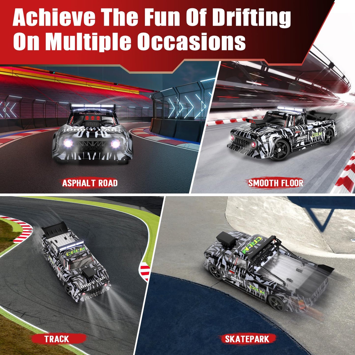 Itefdtutne 1/12 Remote Control Car Drift Rc With Gyro For Adults, 2.4G 4Wd High Speed Drifting Rc Car 35Km/H Proportional Thrott