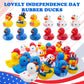 4th of July Rubber Ducks for Jeeps Ducking 24PCS Bulk Fourth of July Party Favors for Kids Bath Toys Pool Floater Patriotic Blue White Red Ducks Independence Day Gifts Boys Girls Baby Showers Favors