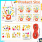 DoubleFill 24 Sets Religious Crafts Kit for Kids 5 Finger Prayer Handprint Craft Make Your Own Christian Bible Craft for VBS Sun