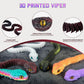Binvin 24 In 3D Printed Snake Viper, Articulated Snake Toy, 3D Printed Animal Model, Red Black