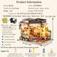 Spilay Dollhouse Miniature with Furniture,DIY Wooden Crafts Magic Doll House Mini Handmade Kit,1:24 Scale Creative Room Idea Gif