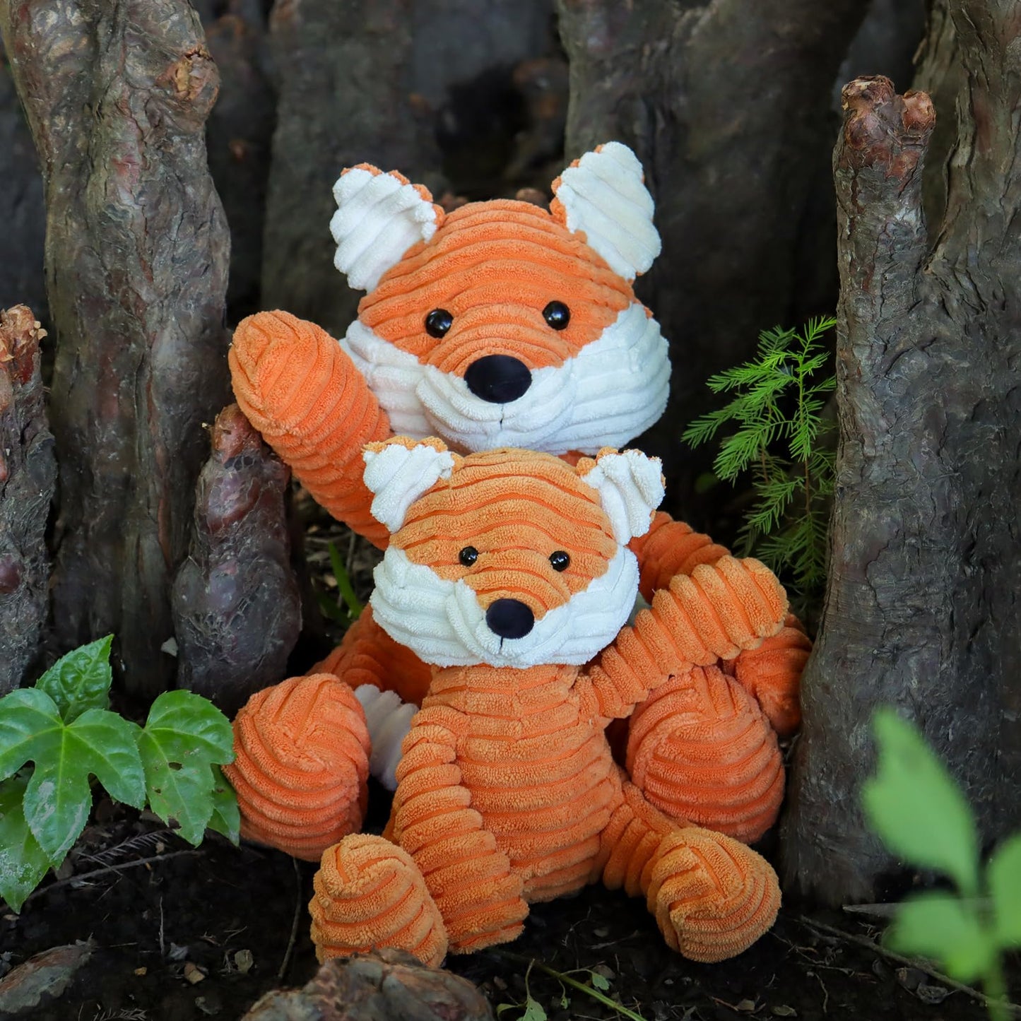 Apricot Lamb Toys Plush Corduroy Fox Stuffed Animal Soft Cuddly Perfect For Child (Medium, 12 Inches)