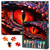 1000 Piece Puzzle for Adults Dragon Eye in Red Colors Collage Puzzles Red Magma Eyes Jigsaw Puzzles Family Challenging Puzzle fo
