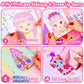 iGetooy 4-in-1 Dress Up Game Set - Princess Fantasy Makeup Kit, Pretty Princess Game, Girls Toy Kit with Diamond Painting & Dres
