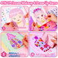 iGetooy 4-in-1 Dress Up Game Set Princess Fantasy Makeup, Pretty Pretty Princess Game, Girls Toy Kit with Diamond Painting & Dre