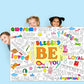 Giant Motivational Positive Coloring Poster For Kids Be Huge Inspirational Quotes Coloring Tablecloth Large Positive Coloring Bo