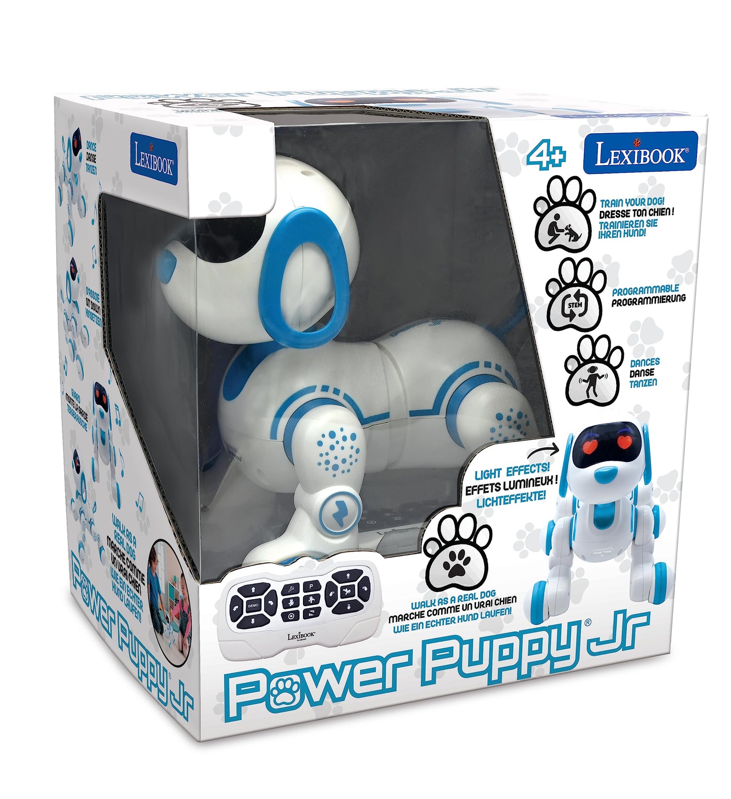 Lexibook, Power Puppy Jr, My Little Robot Dog, Robot Dog with Sounds, Music, Light Effects, Barks and Walks Like a Real Dog, Toy