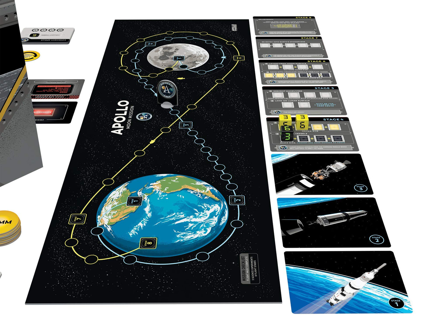 Buffalo Games Apollo NASA Long Play Strategy Game - Multicolor Cardstock - Great for Game Night (Model 258)