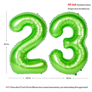 Number Balloons 40 Inch Green Birthday Party Decorations 23St Digital Jumbo Helium Foil Mylar Balloon