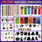 192PCS Halloween Party Favors Gift for Kids, 24 Pack Halloween Stationery Gift Set for Trick or Treat, Goody Bags Fillers Party