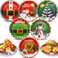 Sliner 120 Pcs Christmas Paper Plates 9 Inch Christmas Disposable Plates Xmas Paper Dessert Plates Santa Belt Elk Snowman Decora