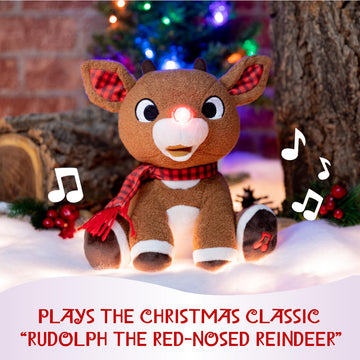 Rudolph The Red - Nosed Reindeer - Stuffed Animal Plush Toy With Music & Lights