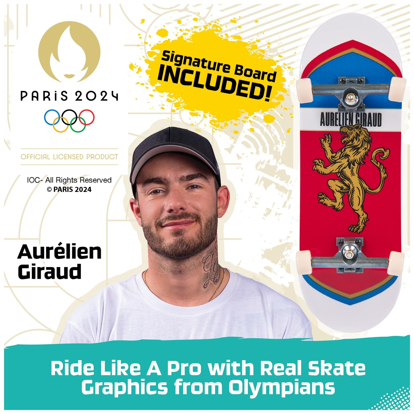 Tech Deck  Aurelien Girauds Olympic Games Paris 2024 Ramp Customizable X-Connect Park Creator Playset & limited availability Fingerboard  Kids Toy for Ages 6+