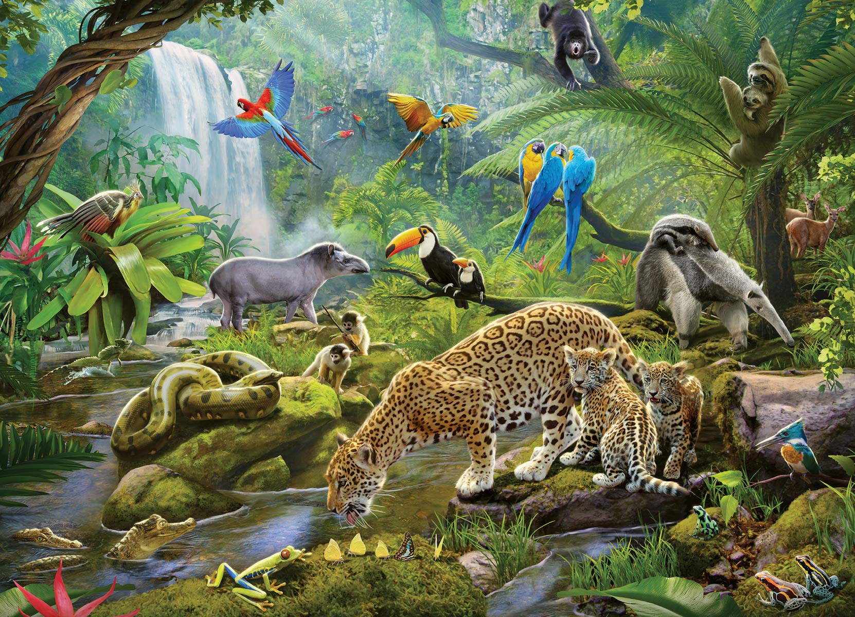 Ravensburger Rainforest Animals 60 Piece Jigsaw Puzzle for Kids - 05166 - Every Piece is Unique  Pieces Fit Together Perfectly 14 x 10 inches (36 x 26 cm).