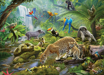 Ravensburger Rainforest Animals 60 Piece Jigsaw Puzzle for Kids - 05166 - Every Piece is Unique  Pieces Fit Together Perfectly 14 x 10 inches (36 x 26 cm).
