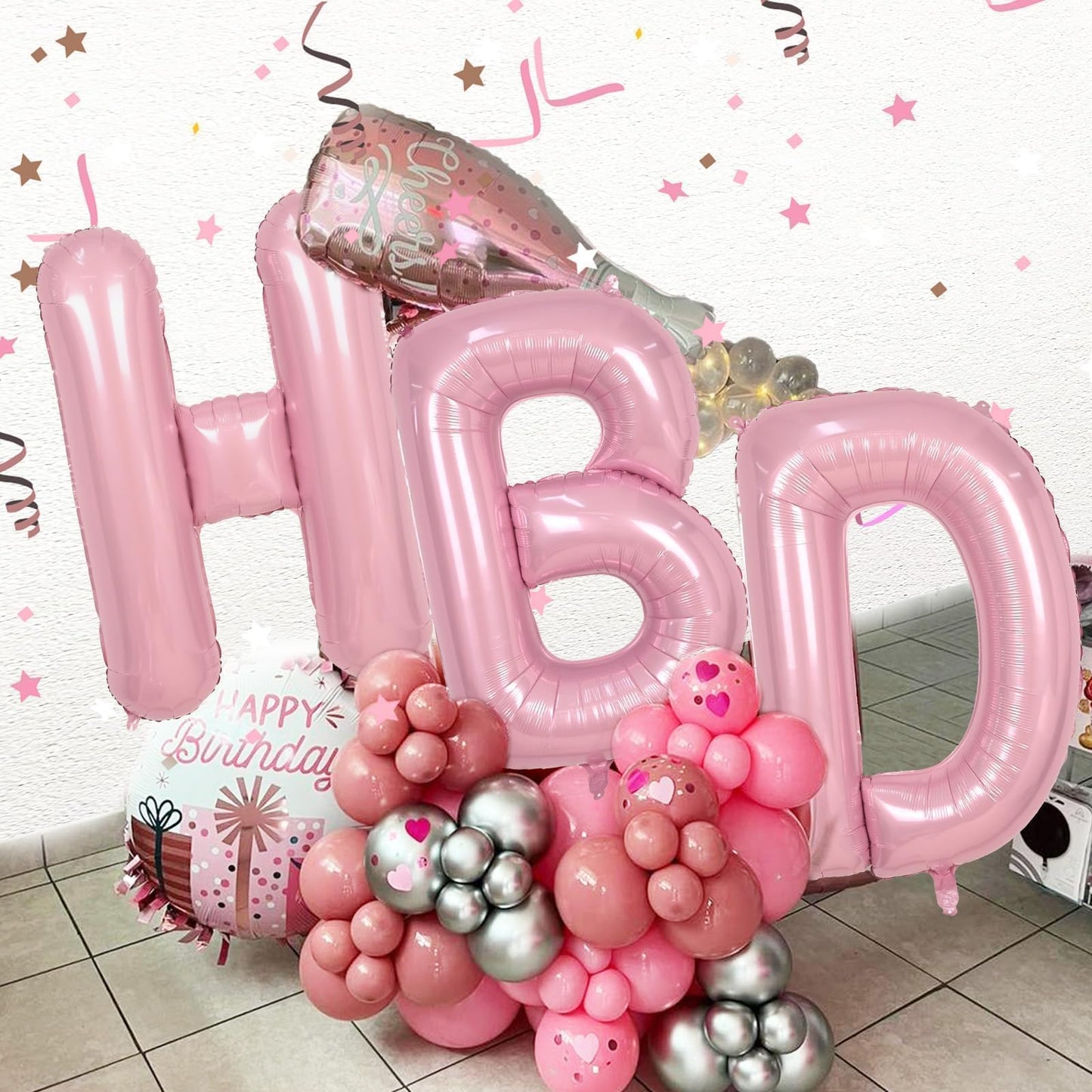40 Inch Pink Letter Balloons, Large C Letter Balloons Foil Helium Balloon, Foil Big Single Alphabet C Balloon, Pink Letters for