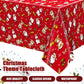 Newwiee 3 Pack Christmas Tablecloths 108 x 54 Inch Disposable Plastic Rectangle Table Cover Holiday Waterproof Tablecloth for Ch