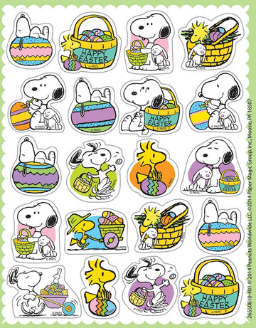 Eureka Peanuts Easter Stickers, Theme (655061)