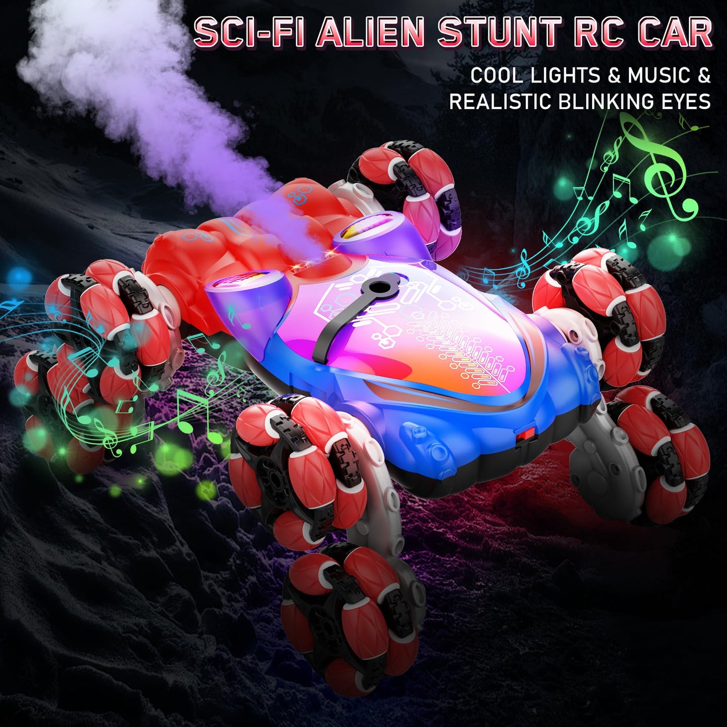 Sauftti 8Wd Gesture Sensing Rc Stunt Cars Toys For Boys Age 6-13, Hand Remote Control Climbing Car, Toy For Kids 6 7 8 9 10 11 1