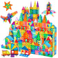 AFUNX 130 PCS Magnetic Tiles Building Blocks 3D Clear Construction Playboards, Inspiration, Creativity Beyond Imagination, Educa