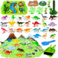 Bloolilies Play Sand Kits For Kids,Sensory Bin Sandbox To Create A Mini Dinosaur Park With 2Lbs Magic Sand| Dinsoaur Figures| Ma